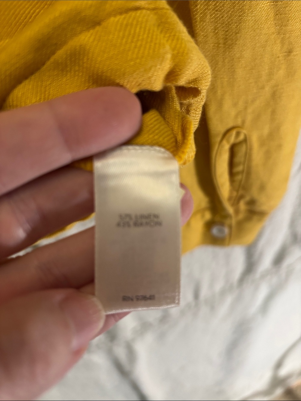 J. Jill “Daisy” Linen Blend Yellow Drawstring Hem Blazer Jacket Button Utility - Picture 3 of 10